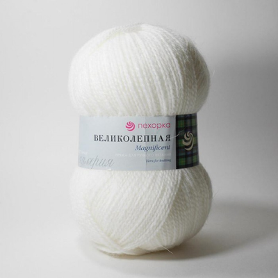 Пряжа "Великолепная" 01 Белый