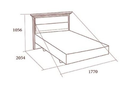 ЛОРЕНЦО Кровать без н/с с горизонтальным мягким элементом  (Дуб Сторсанд)