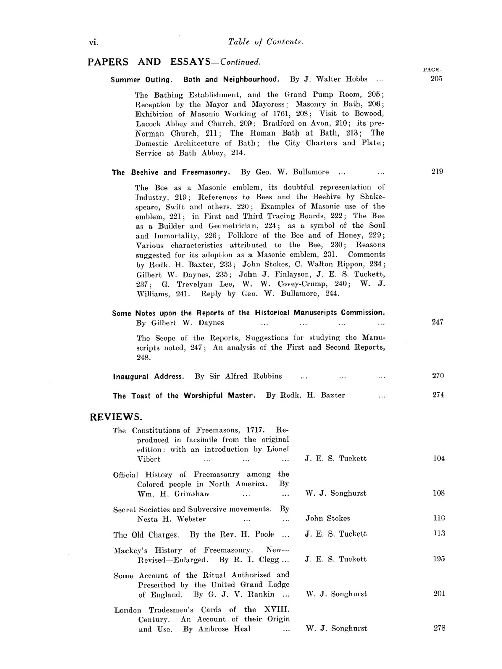 Ars Quatuor Coronatorum. Volume XXXVI | W.J. Songhurst
