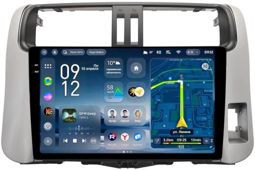 Магнитола для Toyota Land Cruiser Prado 150 2009-2013 (правый руль) - Teyes CC4-PRO монитор 9.5" 2K QLED на Android 13, Быстрейшая, Snapdragon 778G, ИИ, CarPlay, DSP, 4G SIM-слот