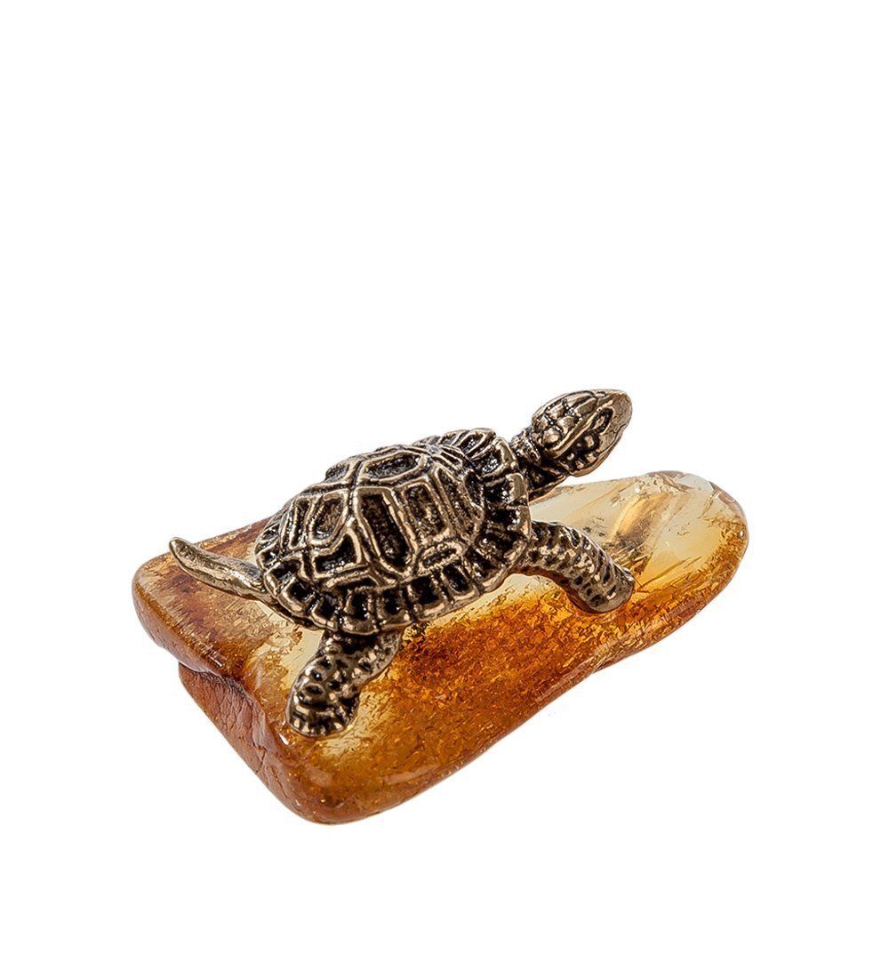Народные промыслы AM- 613 Фигурка «Черепаха Гримхильда» (латунь, янтарь)