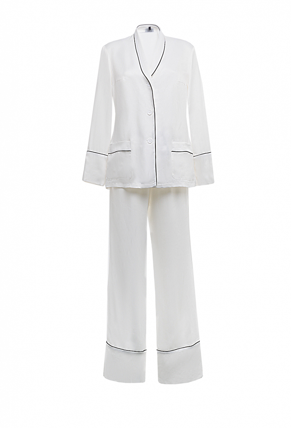 Костюм пижамный брючный белый 20-02-24 SS