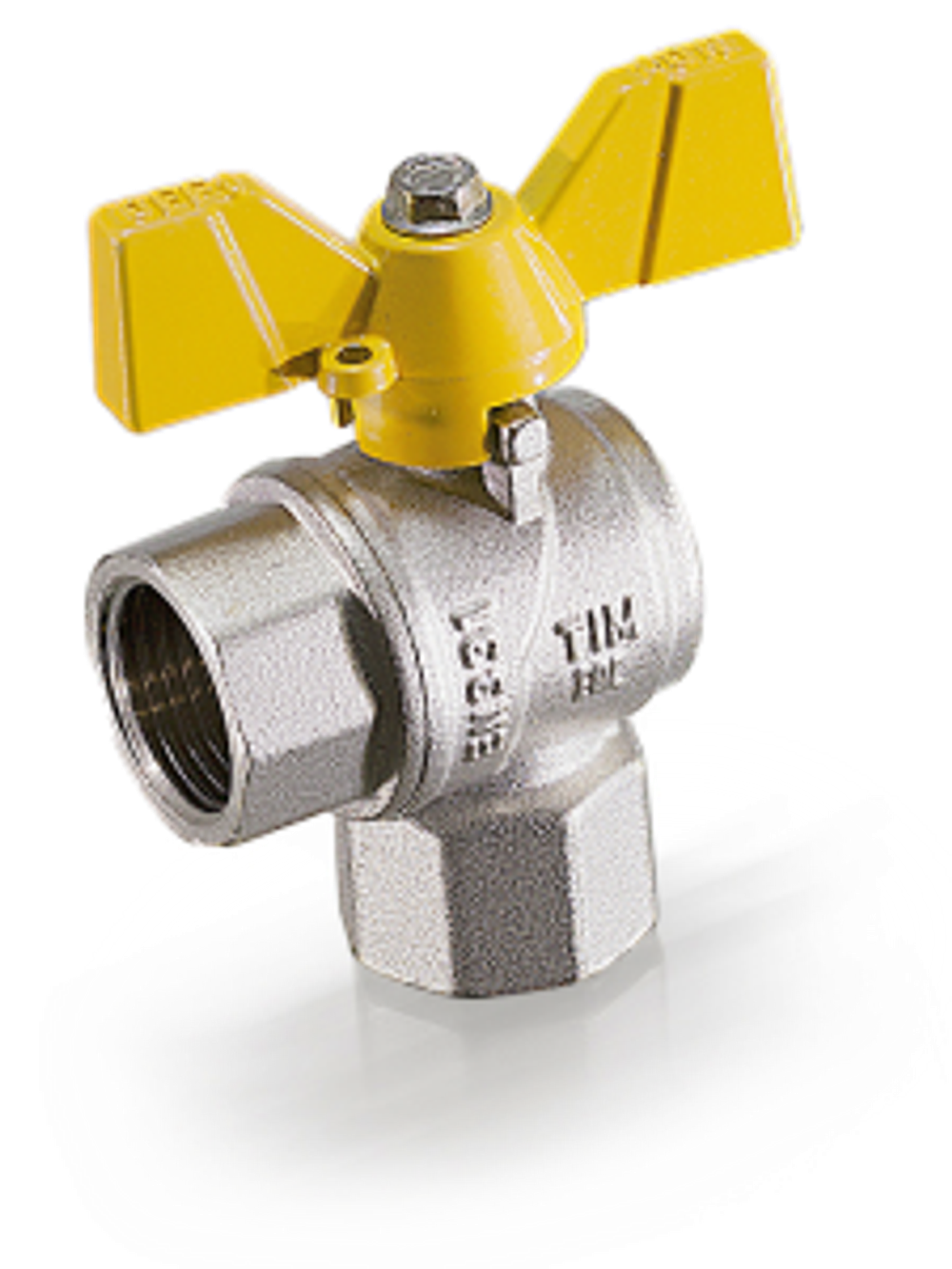 Кран шаровой для газа угловой 1/2 г/г  "TIM"