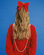 Платье с запахом на спине и длинным рукавом из бархата "Заветное желание"