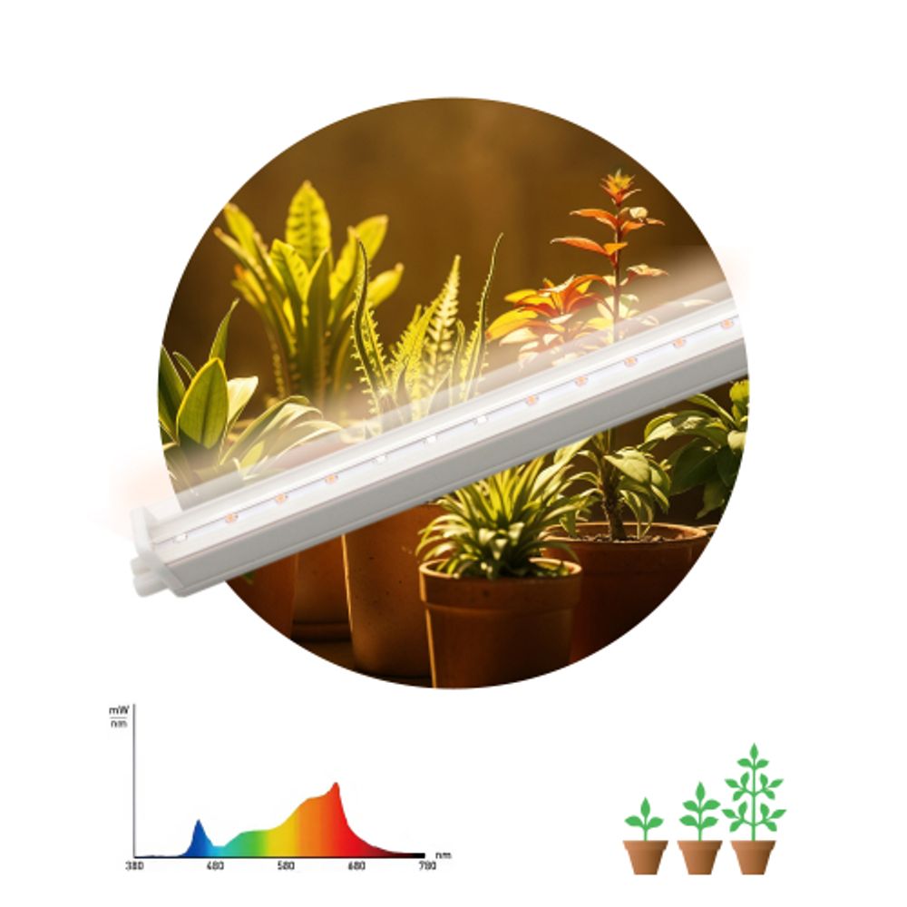 Светильник для растений фитолампа светодиодная линейная ЭРА ФИТО-24W-PFR-GR полного спектра 24 Вт GREEN LINE | Линейные фито светильники