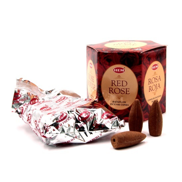 HEM Red Rose Благовоние-конус Красная Роза, пуля (стелющиеся), 40 шт