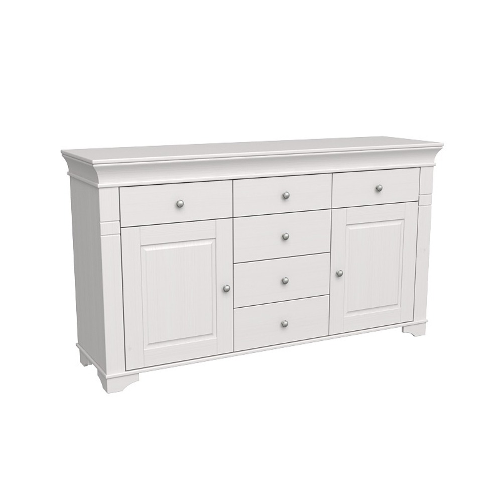 Комод «Бейли» с 2 дверками и 6 ящиками белый воск