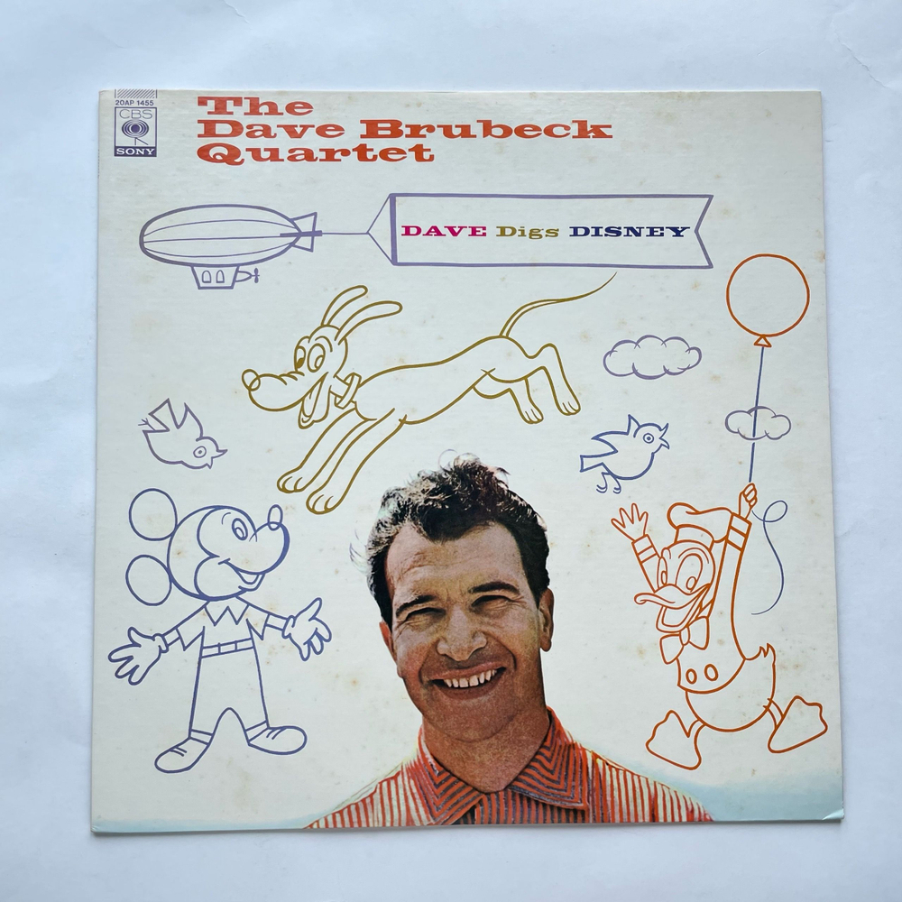 Винтажная виниловая пластинка LP The Dave Brubeck Quartet Dave Digs Disney (Япония 1979) (Без Оби)