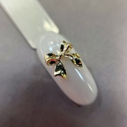 1854 Фигурки объёмные "Бантики" металл 5 шт