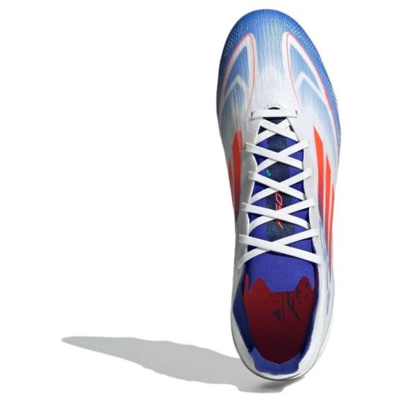 Мужские кроссовки Adidas F50 - Низкие Белые/Темно-Красные/Прозрачные Мужские