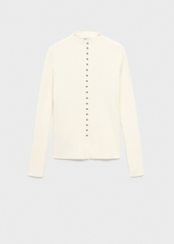 Кардиган из тонкого трикотажа в рубчик