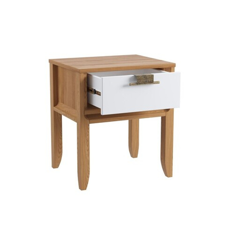 Тумба прикроватная «Бридж» браун/белый лак