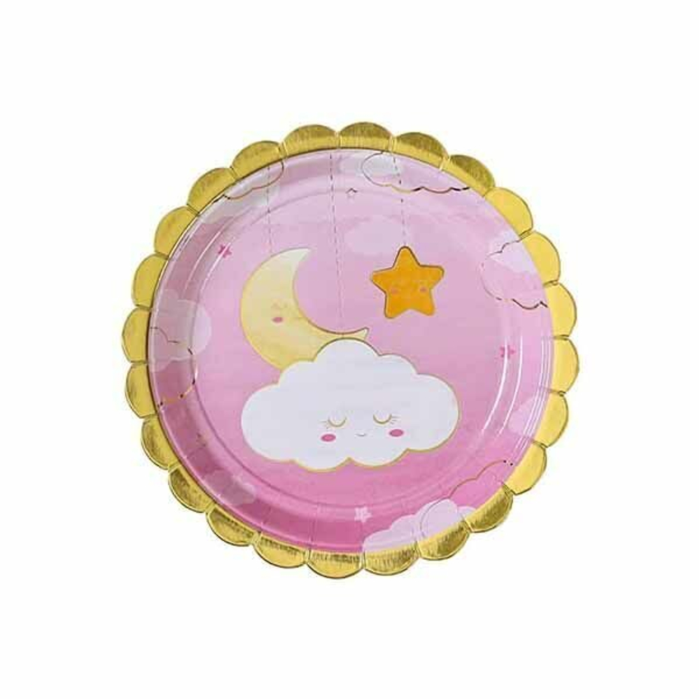 Тарелки Детские Грезы розовые 17см 6шт