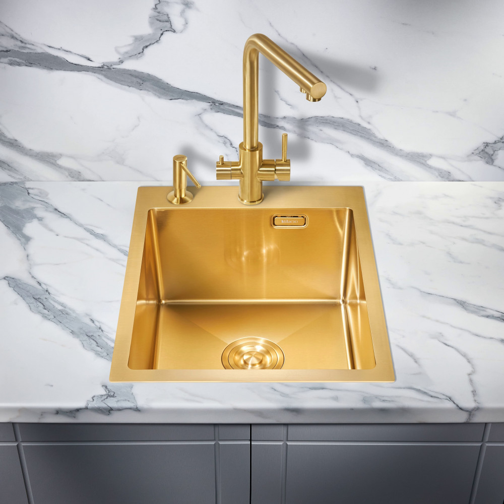 Мойка для кухни MILACIO Denia  41 Steel MC.77468 золото