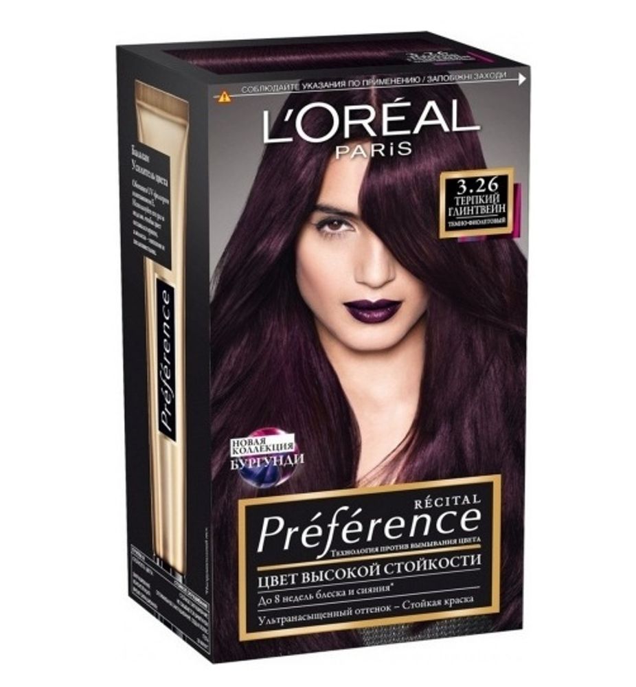 L&#39;Oreal Paris Краска для волос Preference Recital, тон №3.26, Терпкий глинтвейн, 40мл