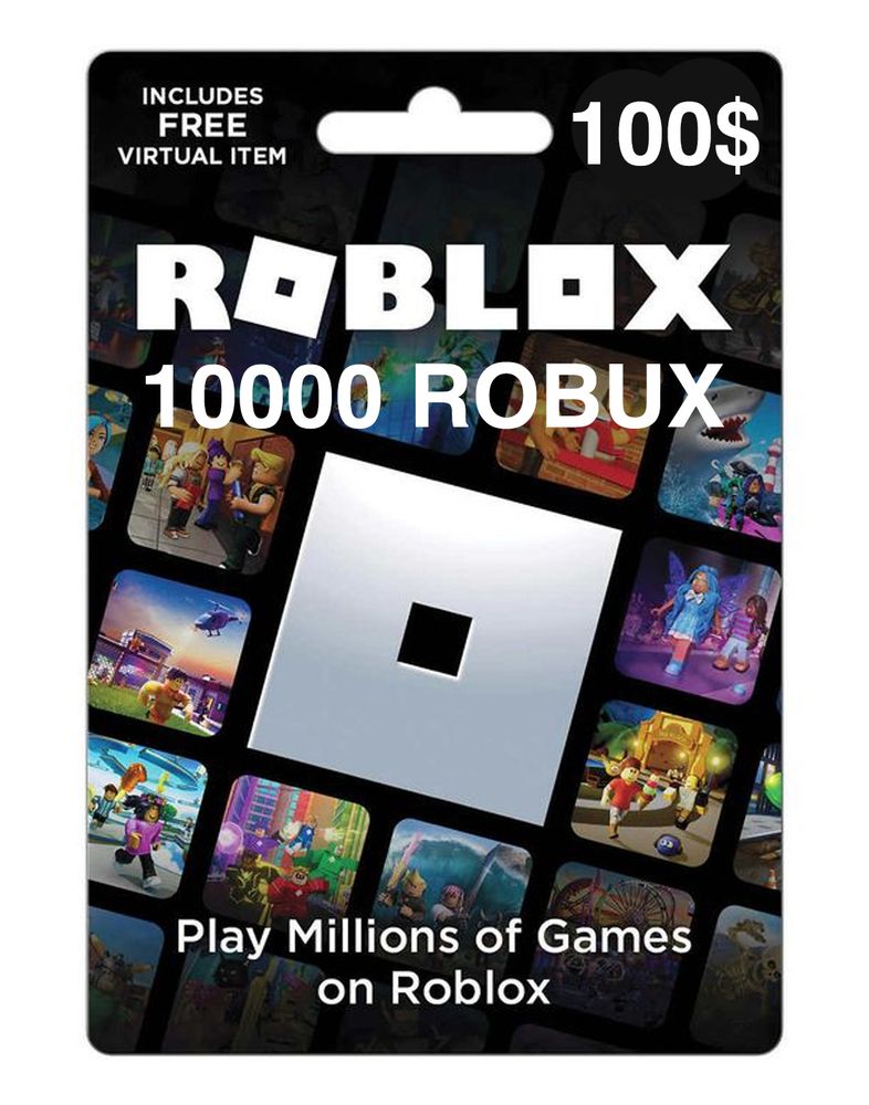 Roblox Gift Card (код пополнения) 100 USD (10000 ROBUX). Global Key