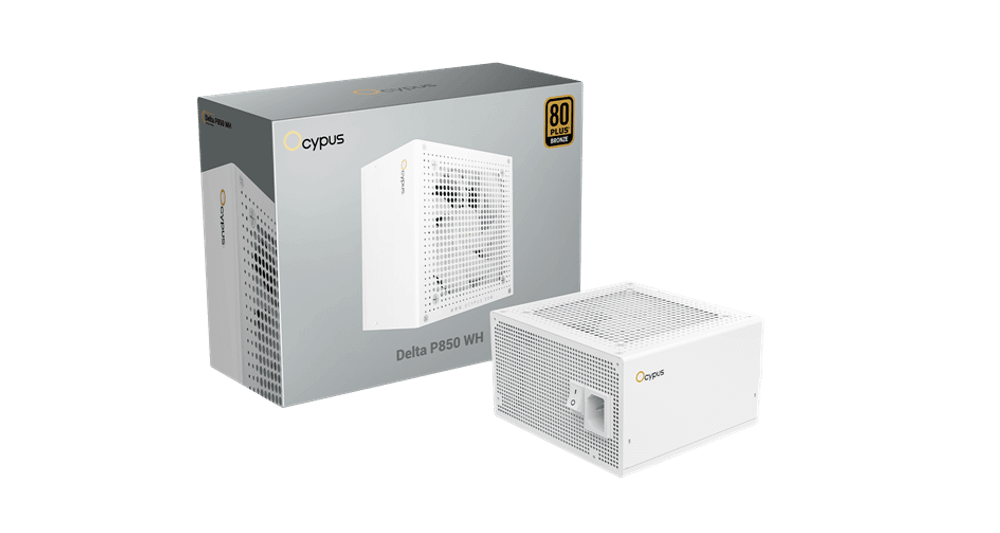 Блок питания Ocypus  850W, Delta P850 WH, Non modular, 80+ BRONZE, Белый, Delta-P850-B1FDWH025X-EU