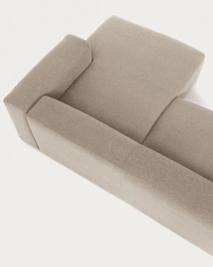 Диван 3-х местный Blok с правым шезлонгом бежевый 300 см