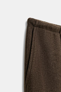 ZARA БРЮКИ ПАЛАЦЦО С ЗАВЯЗКАМИ, КОРИЧНЕВЫЙ