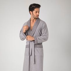 Халат мужской облегченный 20695 серый Nusa Турция