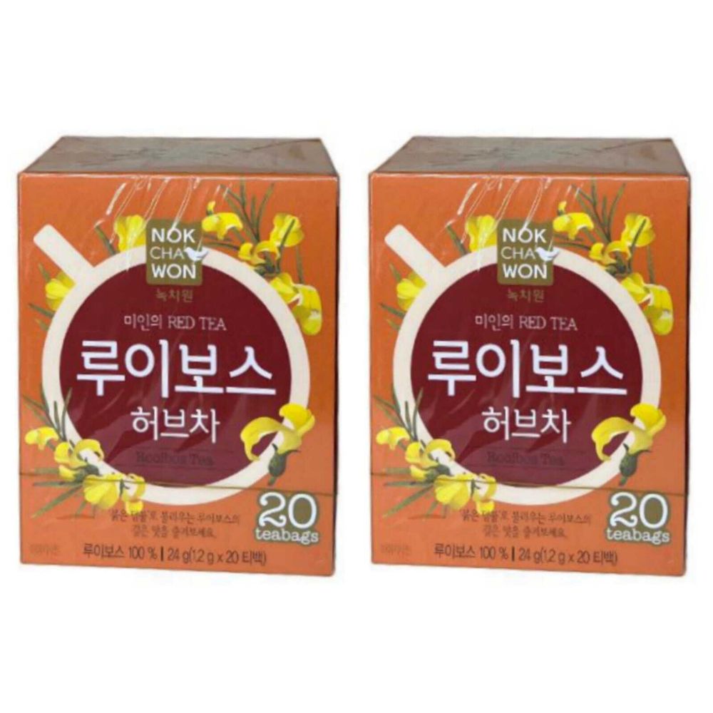 Чай красный ройбуш в пакетиках Nokchawon Rooibos 20 пак, 2 шт