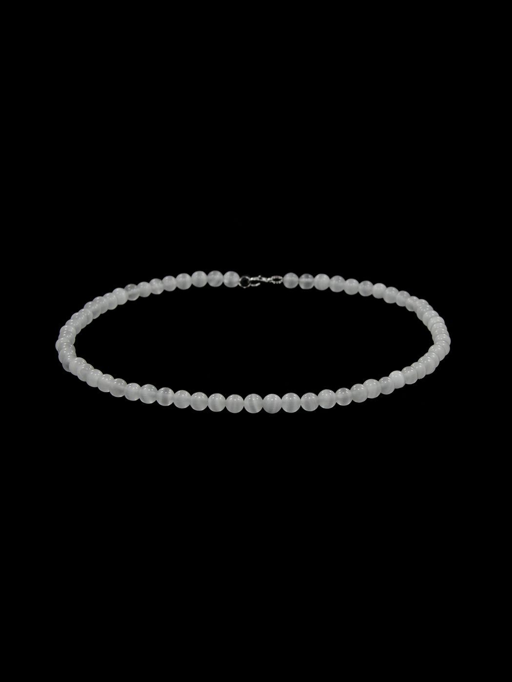 Бусы из кошачьего глаза kgbu002-bel8