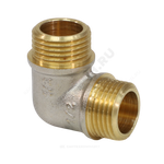 Угольник латунь никель Ду 15 (1/2") НР/НР 9003 ГОСТ 32585-2013 Aquasfera 9003-01