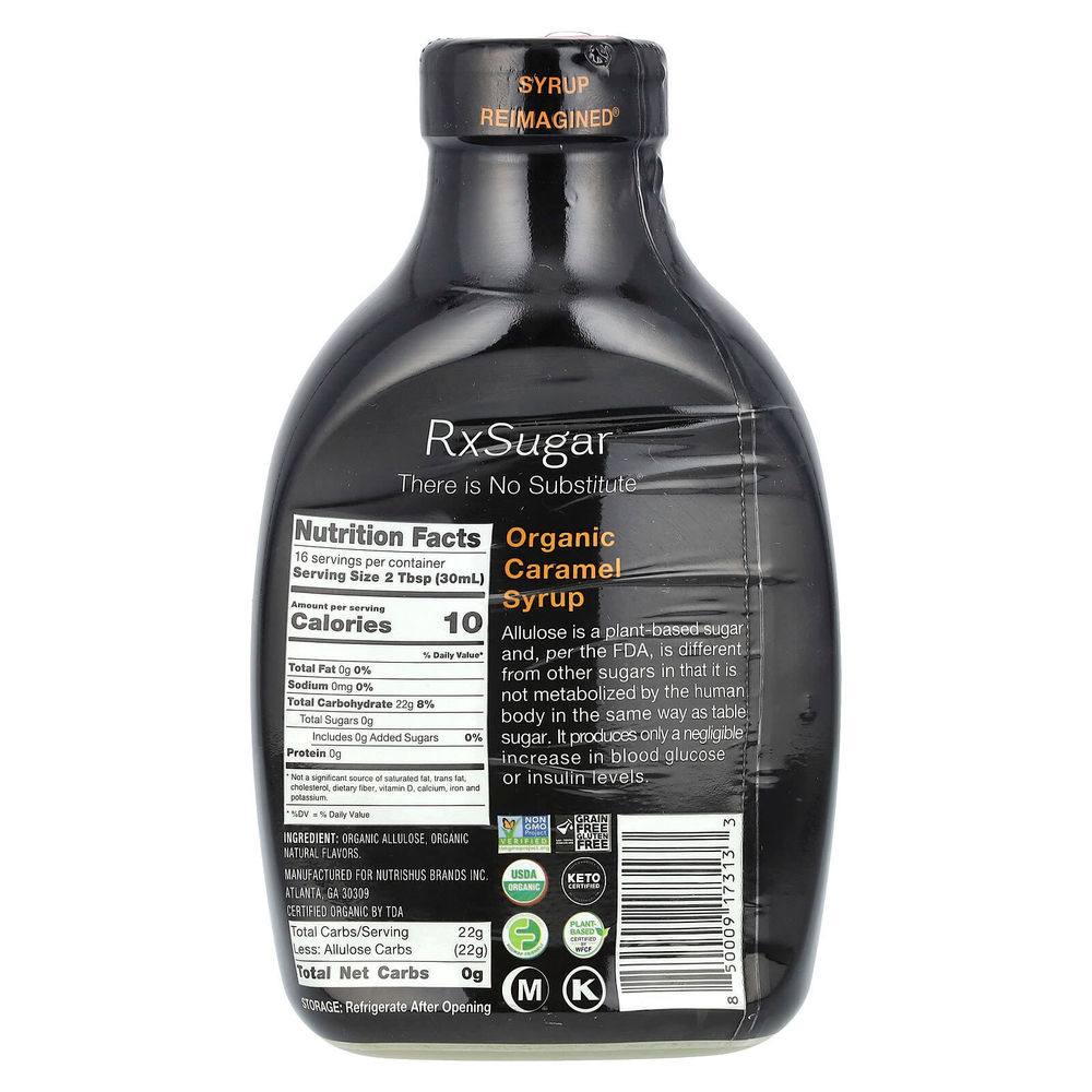 RxSugar, Органический карамельный сироп, 473 мл (16 жидк. унц.)