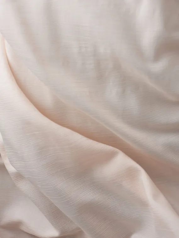 Ткань хлопок креш "жатка", Китай, кремово-розовый