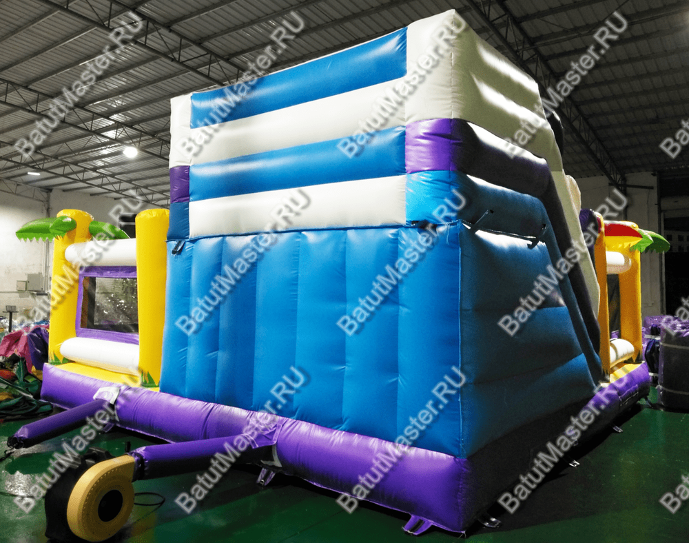 Коммерческий батут "Белый клык" с механизированной головой, размер 6*6*3,5 м