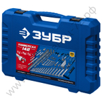 ЗУБР Универсал-142, 142 предм., (1/2″+ 3/8″+ 1/4″), универсальный набор инструмента, Профессионал (27670-H142)