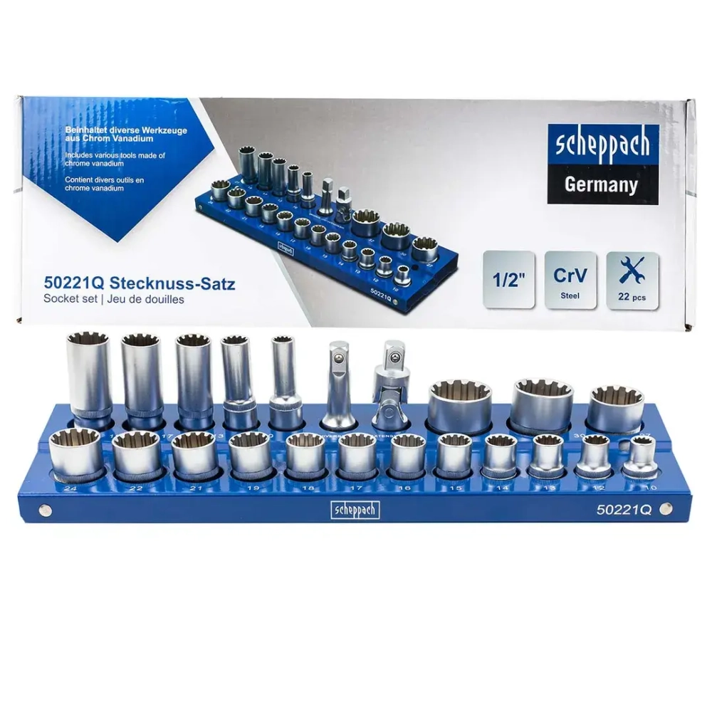 Набор головок 22пр. 1/2'' Scheppach Sch-50221Q