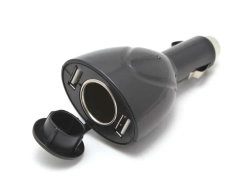 Разветвитель прикуривателя WF-0098 прикур.+2USB 12V KING WF-0098