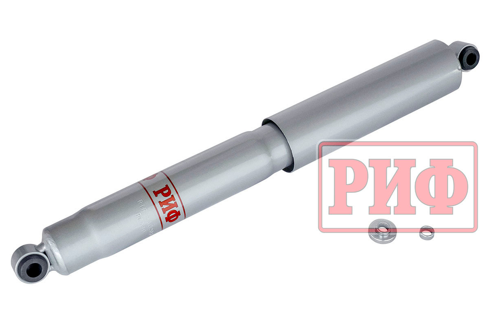 Амортизатор усиленный задний газовый Mitsubishi L200 2005-2015, Nissan Navara D22 (NP300) лифт 40 мм РИФ