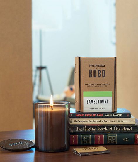 Bamboo Mint, свеча Woodblock, Kobo Candles