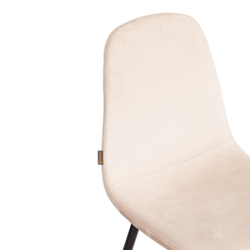Стул BREEZE (mod. JSC-58) Велюр/металл , 44 х 53 х 86 см, beige (бежевый) HLR2 / черный  (Комплект из 4 шт.)