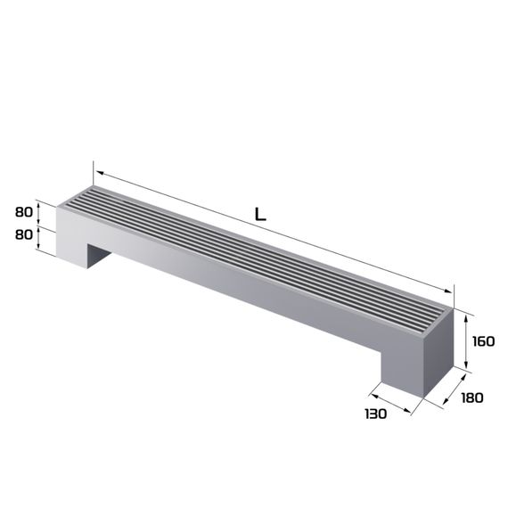 Конвектор напольный Royal Thermo STEP-80/180/900-1-N-SS-LG-NA — (1)