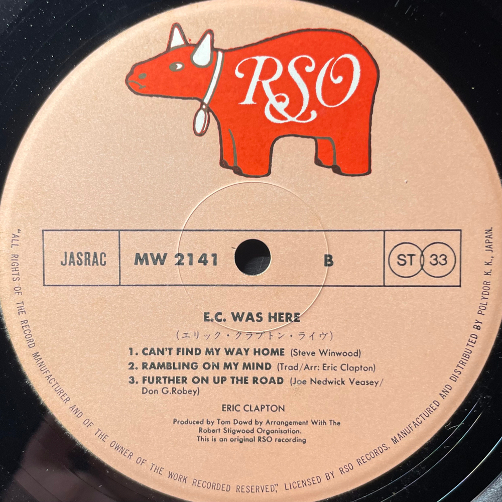 Eric Clapton ‎– E.C. Was Here (Япония 1975г.)