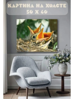 Картина на стену 40 X 50 Птенцы