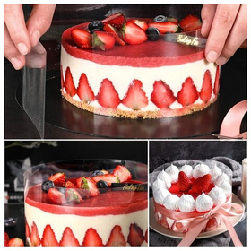 Лента ацетатная для обтяжки тортов, длина 8 метров, h=8,1 см, плотность 125 мкм