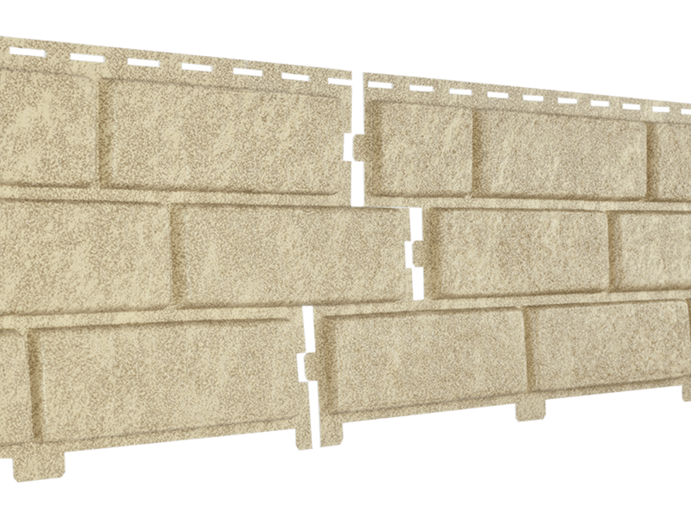 Фасадная панель Юпласт Стоун-Хаус Кирпич Песочный 3,025*0,23м 0,695м2