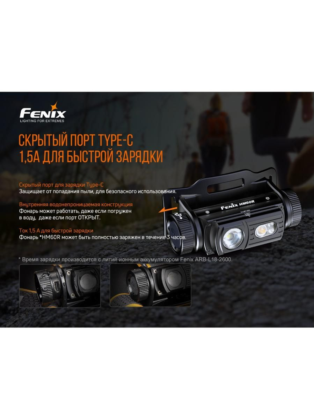 Налобный фонарь Fenix HM60R