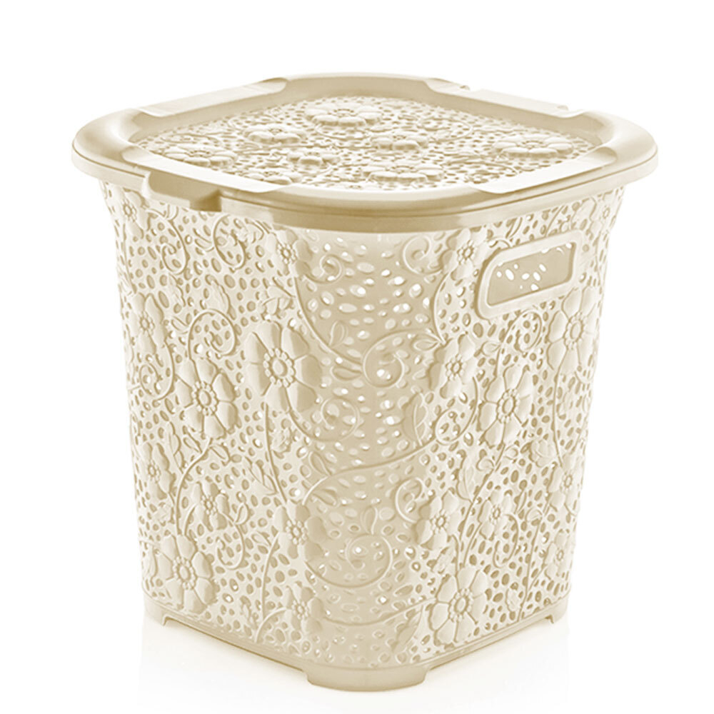 Корзина 15л многофункциональная "Ажурная", цвет кремовый