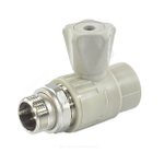 Кран шаровой PP-R серый Дн 25х3/4" НР прямой для радиатора VALFEX 10149025Г