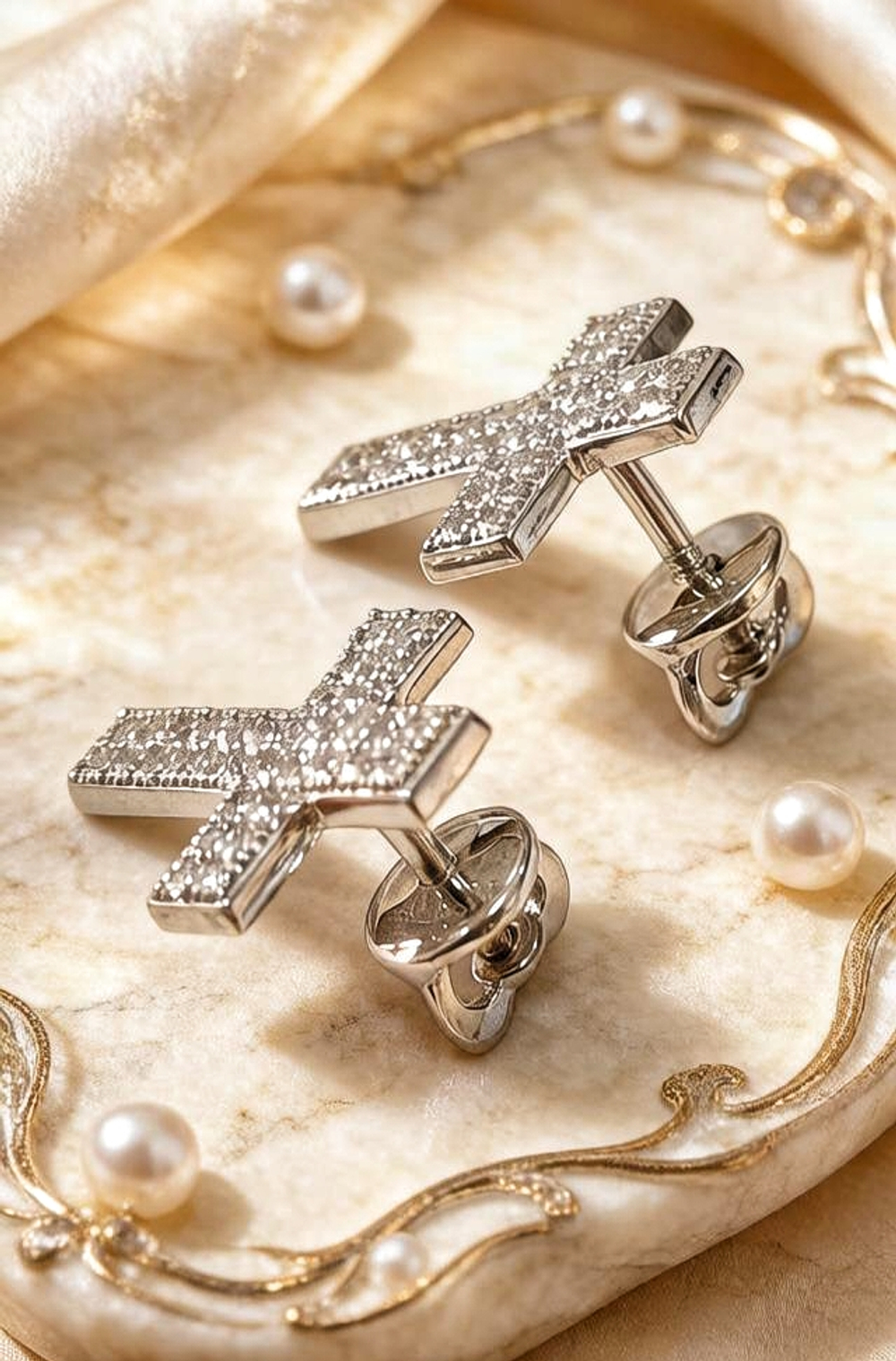 Ювелирные серьги из серебра 925 пробы