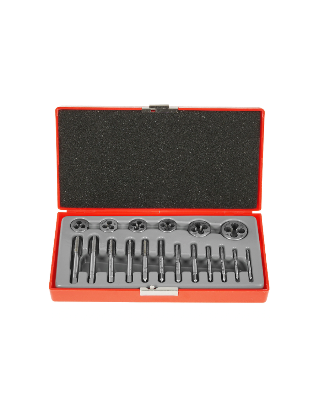 Набор метчиков и плашек "Мастер" 28120-H18, инструментальная сталь, 18 штук, в кейсе