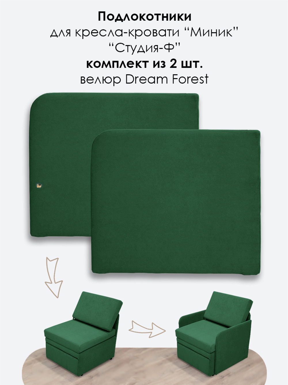 Подлокотники для кресла-кровати Миник, комплект из 2 шт (левый и правый)