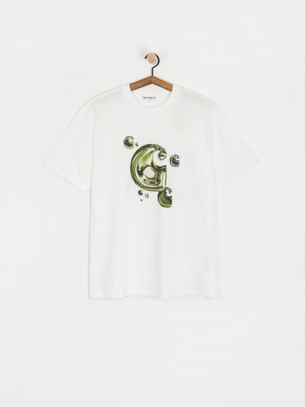 Футболка Carhartt WIP Solar Chrome C-Logo белая