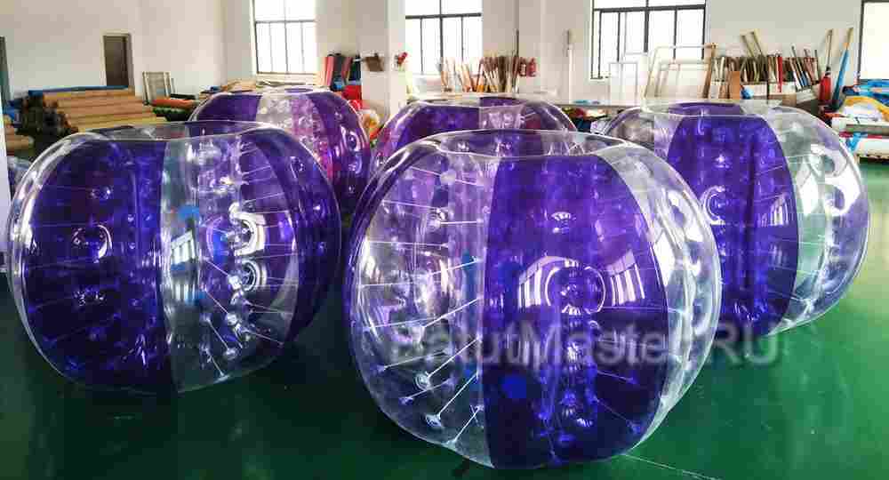 Бампербол «Прозрачно - фиолетовый», ПВХ, диаметр 1,8 м