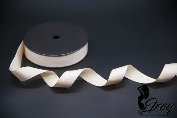 Репсовая тесьма (сантюр), 25 мм, телесный 126